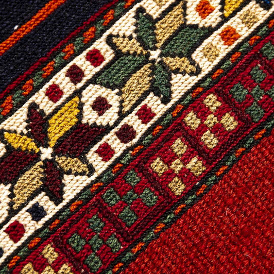 Oriental Kilim Besik Handmade Wool On Wool 134 X 240 Cm - 4' 5'' X 7' 11'' Red C014 ER12