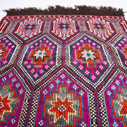 Oriental Kilim Cicim Handmade Wool On Wool 105 X 125 Cm - 3' 6'' X 4' 2'' Pink C004 ER01