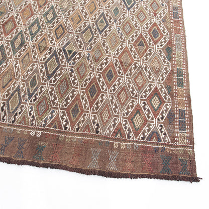 Lana Cicim Kilim Tejida A Mano Sobre Lana Oriental Única 173 X 212 Cm - 5' 9'' X 7' m2: 3,6676