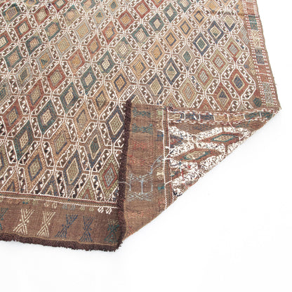 Lana Cicim Kilim Tejida A Mano Sobre Lana Oriental Única 173 X 212 Cm - 5' 9'' X 7' m2: 3,6676