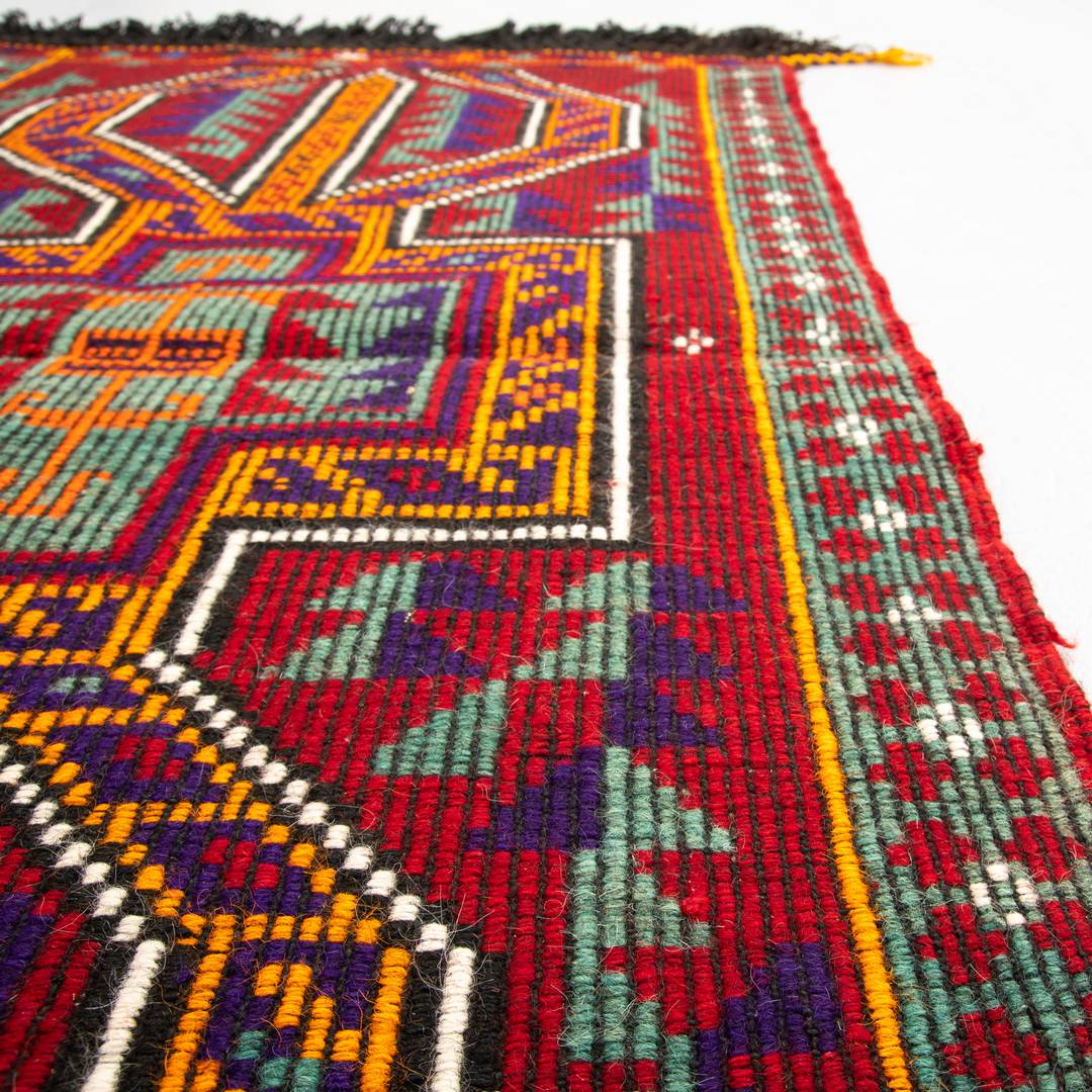 Oriental Kilim Cicim Handmade Wool On Wool 71 X 125 Cm - 2' 4'' X 4' 2'' Red C014 ER01