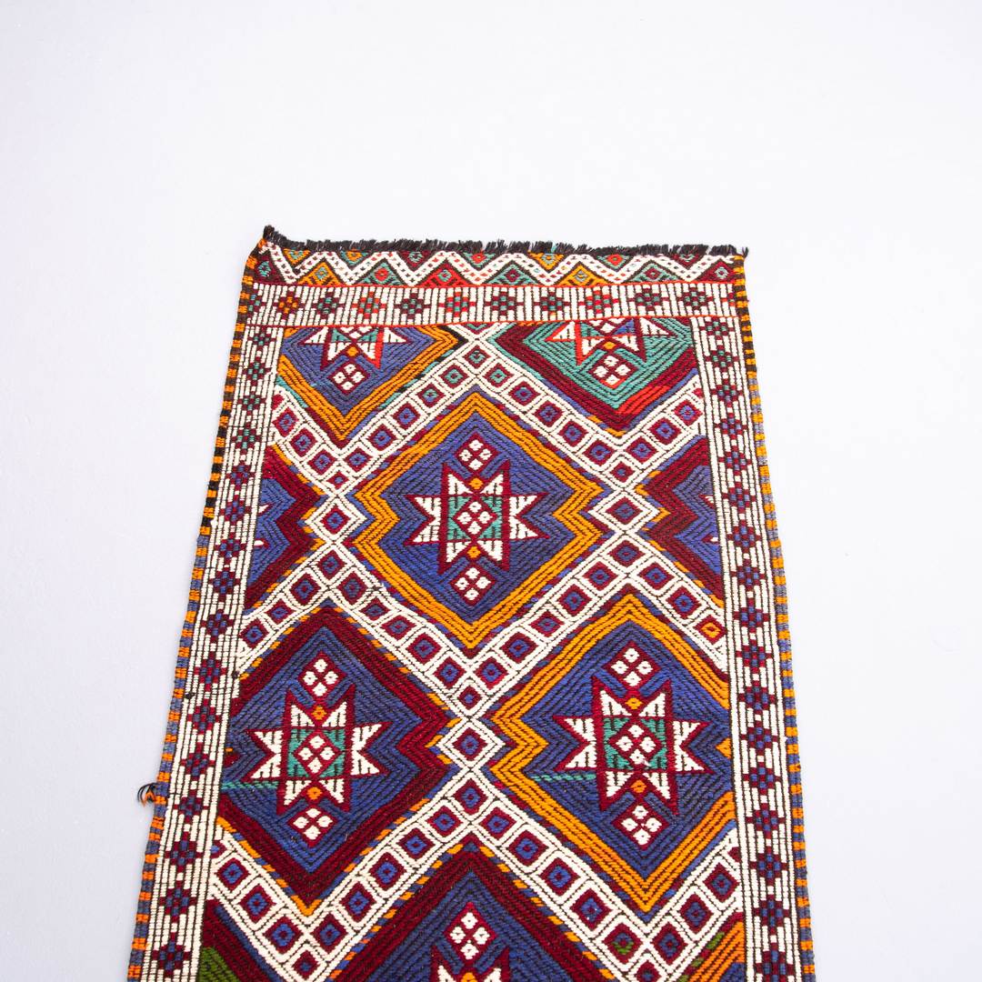Oriental Kilim Cicim Handmade Wool On Wool 72 X 114 Cm - 2' 5'' X 3' 9'' Multicolor C016 ER01