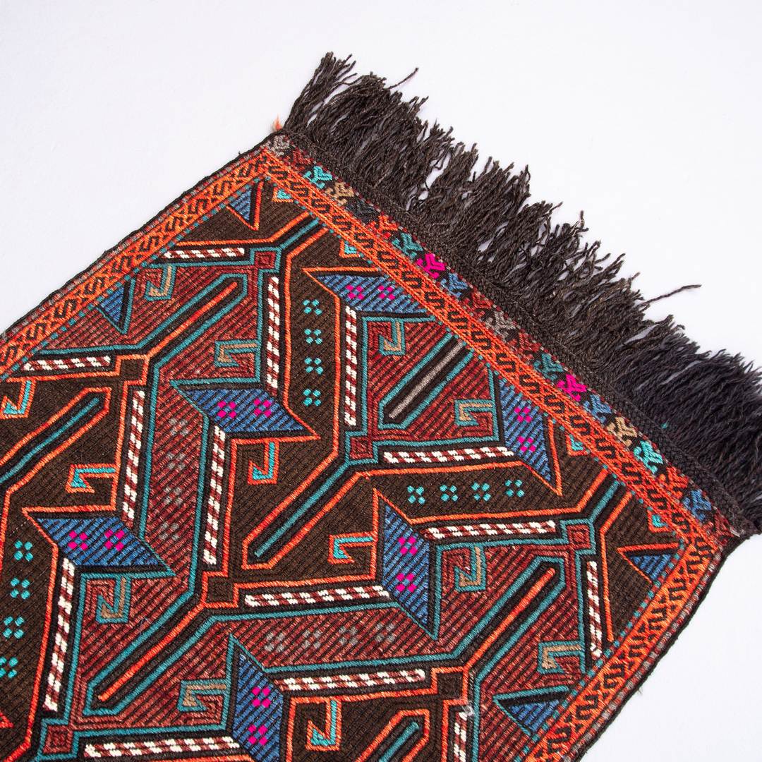 Oriental Kilim Cicim Handmade Wool On Wool 78 X 104 Cm - 2' 7'' X 3' 5'' Orange C011 ER01