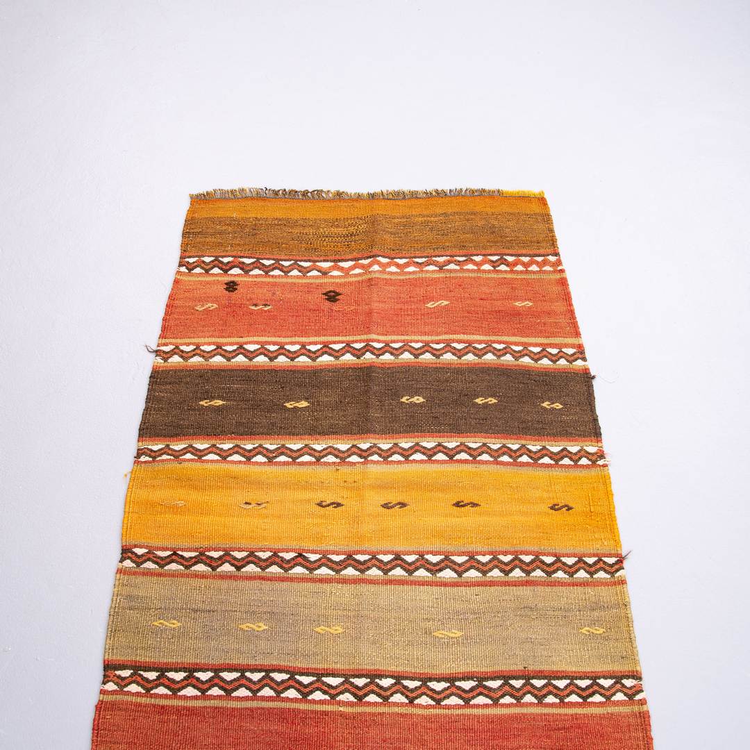 Oriental Kilim Cicim Handmade Wool On Wool 80 X 140 Cm - 2' 8'' X 4' 8'' Multicolor C016 ER01