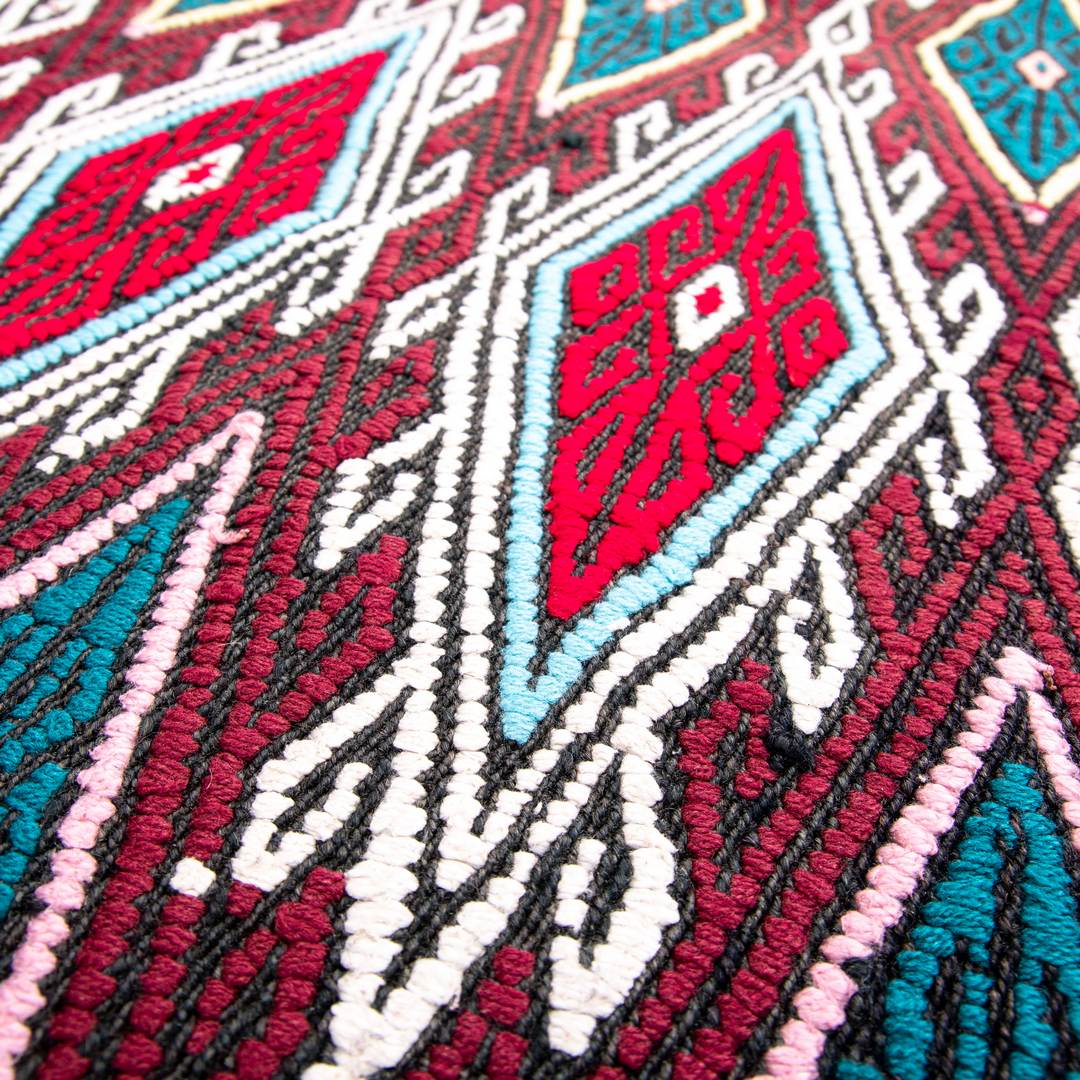 Oriental Kilim Cicim Handmade Wool On Wool 83 X 105 Cm - 2' 9'' X 3' 6'' Multicolor C016 ER01