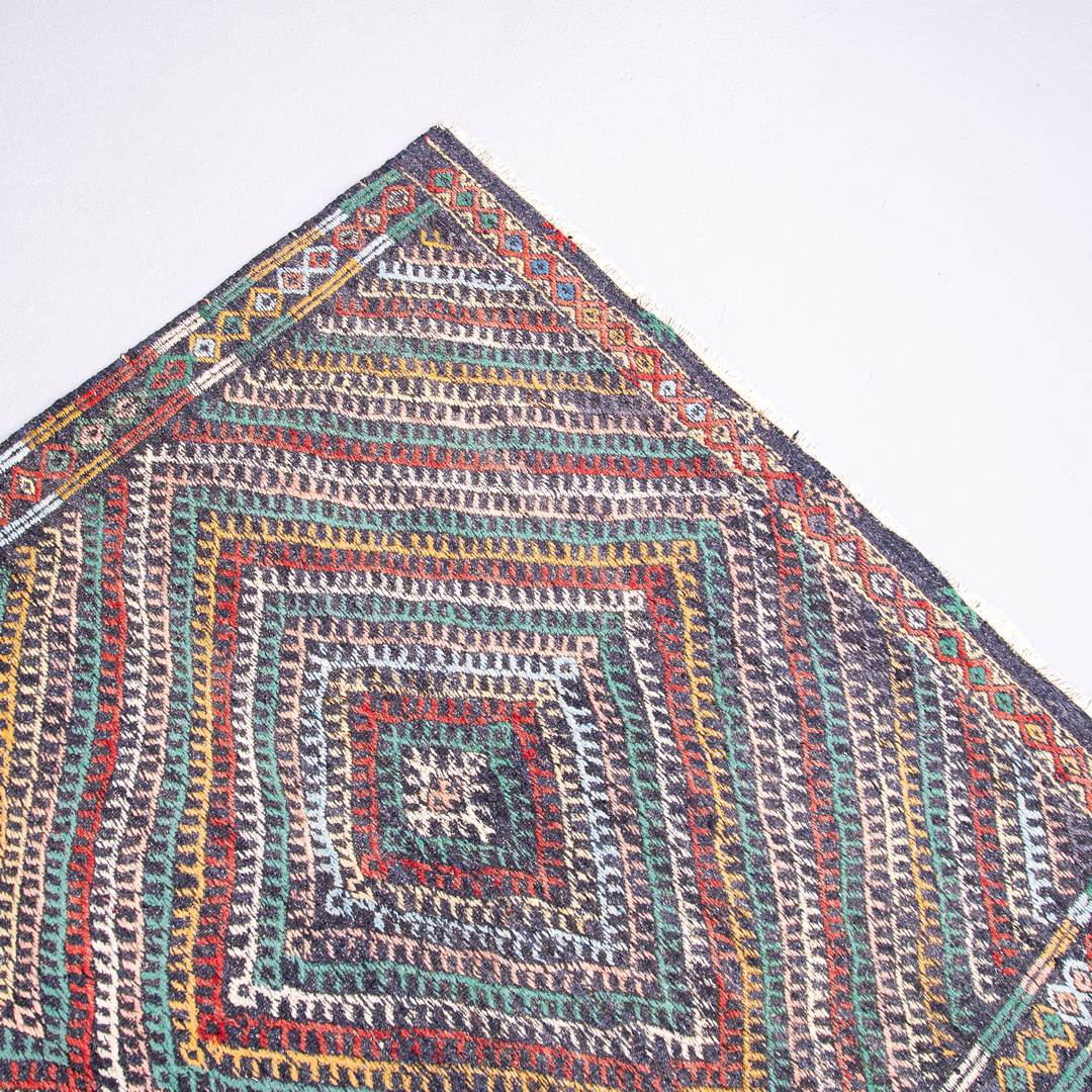 Oriental Kilim Cicim Handmade Wool On Wool 95 X 150 Cm - 3' 2'' X 5' Multicolor C016 ER01