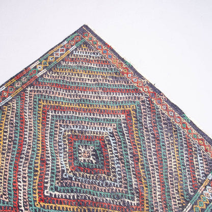 Oriental Kilim Cicim Handmade Wool On Wool 95 X 150 Cm - 3' 2'' X 5' Multicolor C016 ER01