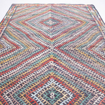 Oriental Kilim Cicim Handmade Wool On Wool 95 X 150 Cm - 3' 2'' X 5' Multicolor C016 ER01