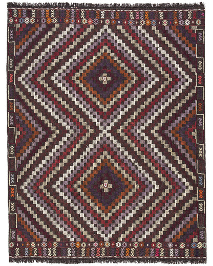 Oriental Kilim Cicim Handmade Wool On Wool 130 X 200 Cm - 4' 4'' X 6' 7'' Burgundy C021 ER01