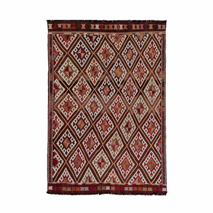 Oriental Kilim Cicim Handmade Wool On Wool 160 X 235 Cm - 5' 3'' X 7' 9'' Brown C005 ER12