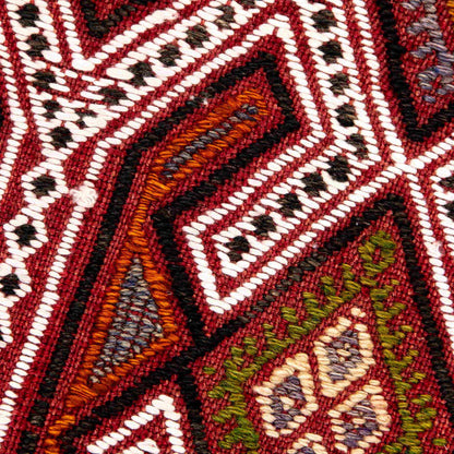 Oriental Kilim Cicim Handmade Wool On Wool 163 X 235 Cm - 5' 5'' X 7' 9'' Red C014 ER12