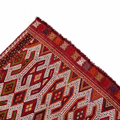 Oriental Kilim Cicim Handmade Wool On Wool 163 X 252 Cm - 5' 5'' X 8' 4'' Red C014 ER12