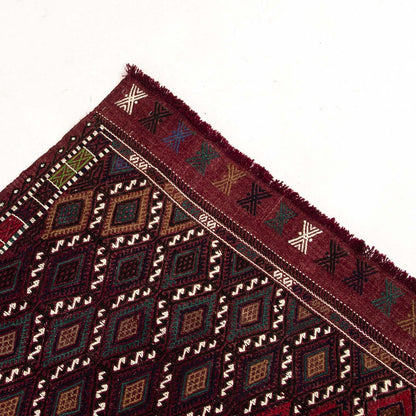 Oriental Kilim Cicim Handmade Wool On Wool 166 X 225 Cm - 5' 6'' X 7' 5'' Burgundy C021 ER12