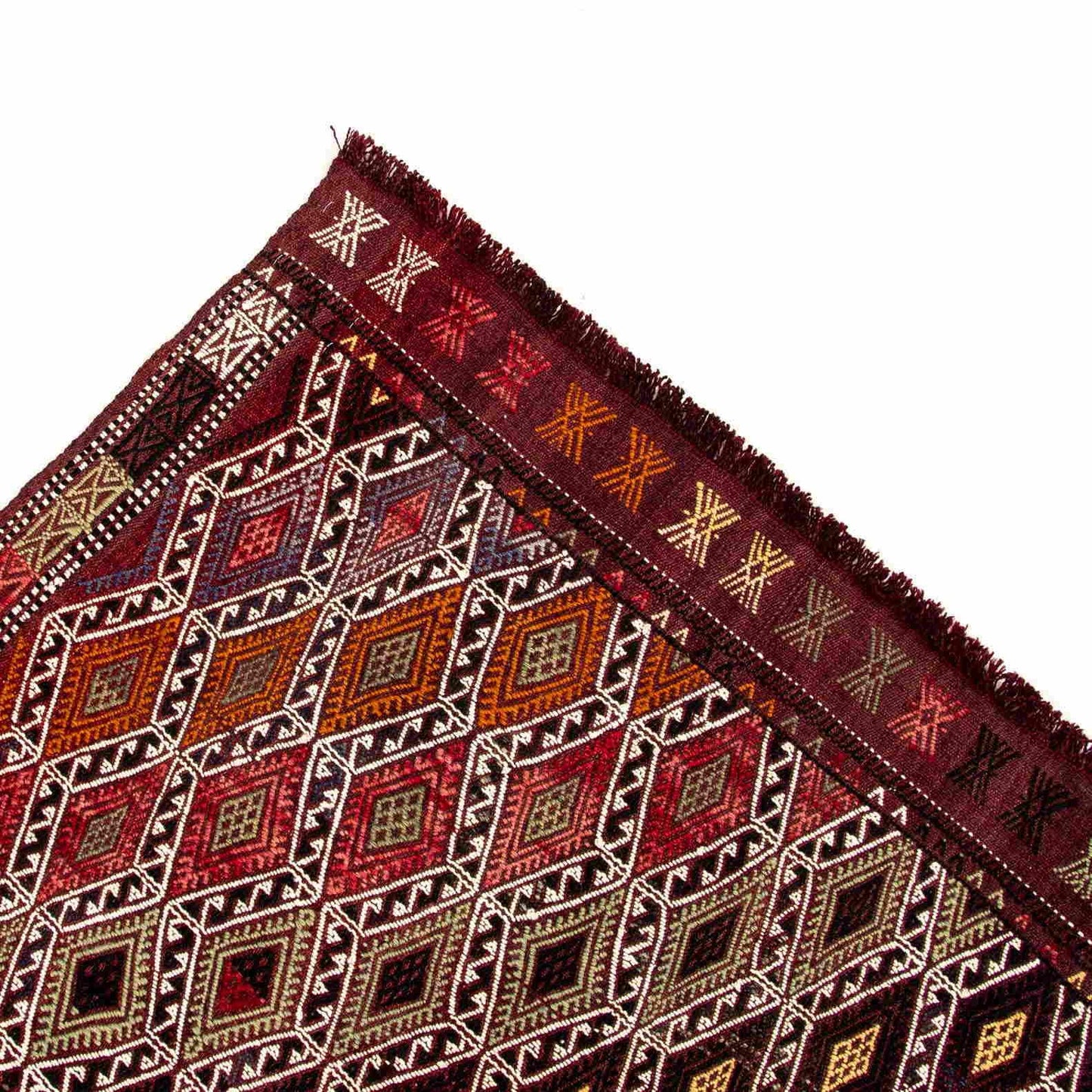 Oriental Kilim Cicim Handmade Wool On Wool 167 X 240 Cm - 5' 6'' X 7' 11'' Multicolor C016 ER12