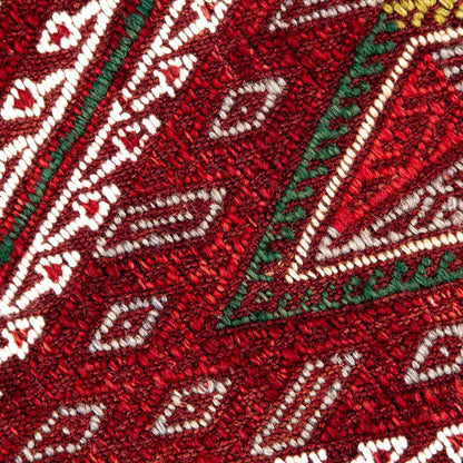 Oriental Kilim Cicim Handmade Wool On Wool 170 X 210 Cm - 5' 7'' X 6' 11'' Red  C014 ER12