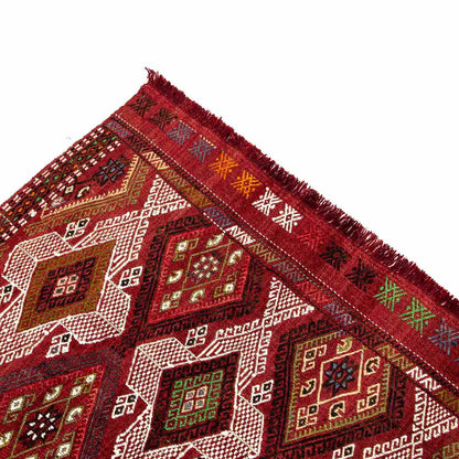 Oriental Kilim Cicim Handmade Wool On Wool 173 X 210 Cm - 5' 9'' X 6' 11'' Red C014 R12