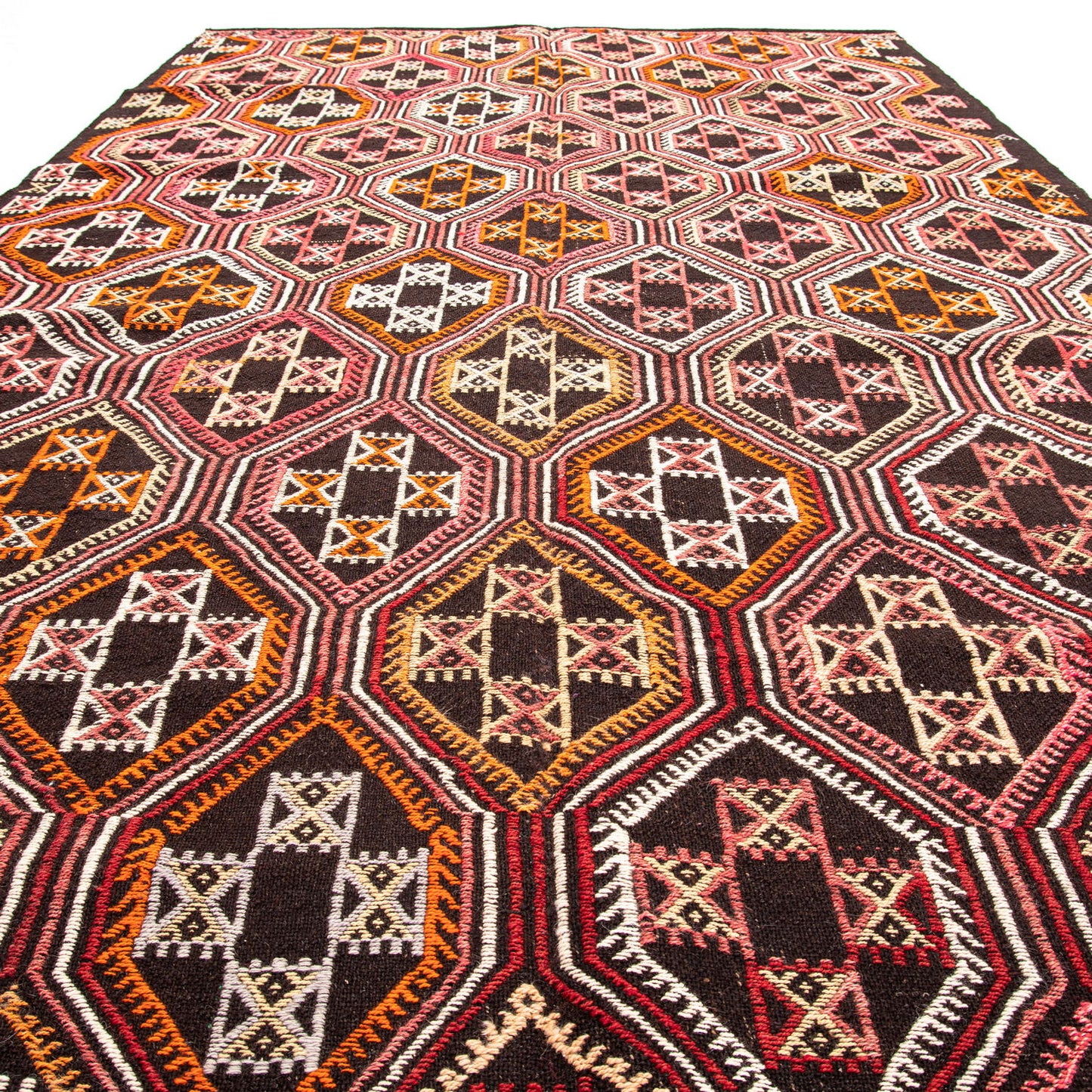 Oriental Kilim Cicim Handmade Wool On Wool 173 X 317 Cm - 5' 9'' X 10' 5'' Multicolor C016 ER12