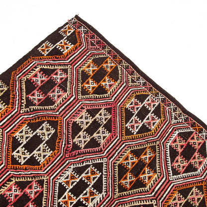 Oriental Kilim Cicim Handmade Wool On Wool 173 X 317 Cm - 5' 9'' X 10' 5'' Multicolor C016 ER12