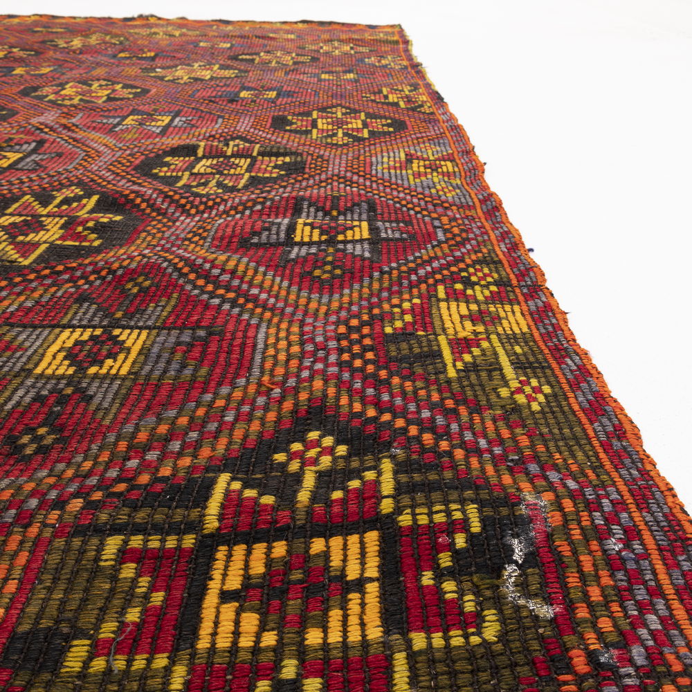 Oriental Kilim Cicim Handmade Wool On Wool 173 X 318 Cm - 5' 9'' X 10' 6'' Burgundy C021 ER12