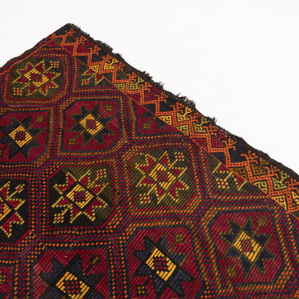 Oriental Kilim Cicim Handmade Wool On Wool 173 X 318 Cm - 5' 9'' X 10' 6'' Burgundy C021 ER12