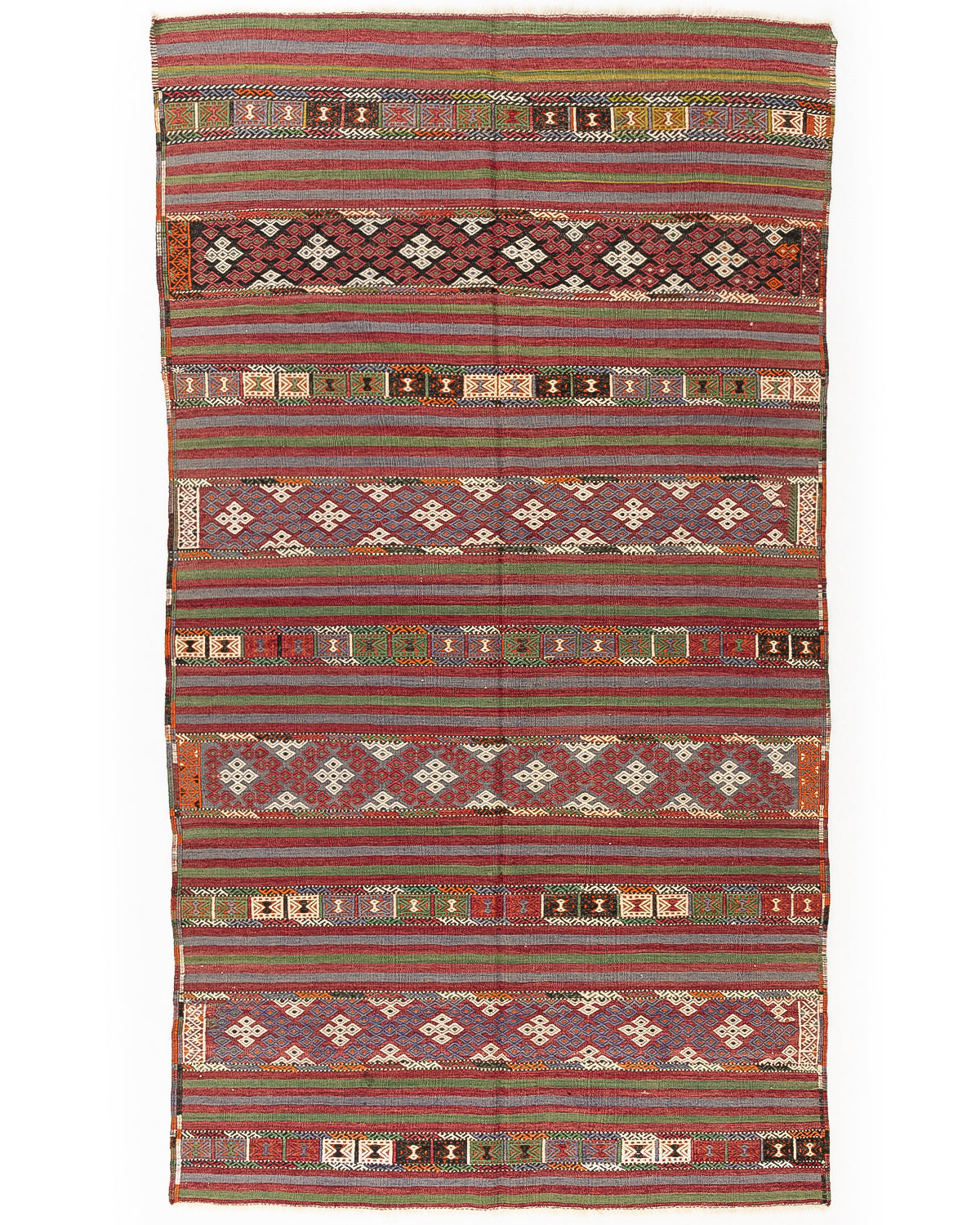 Kilim Cicim Tejido A Mano Lana Sobre Lana Original Oriental Auténtico 174 X 318 Cm - 5' 9'' X 10' 6'' m2: 5,5332