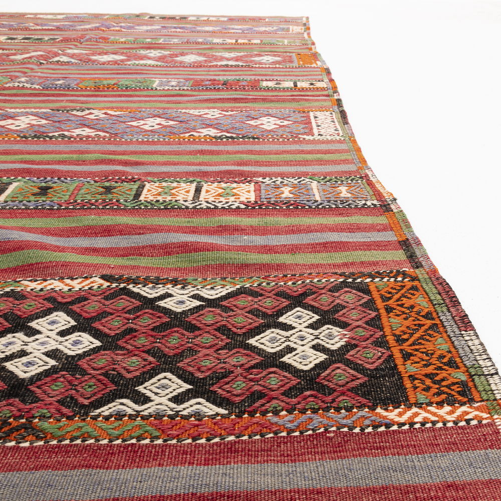 Kilim Cicim Tejido A Mano Lana Sobre Lana Original Oriental Auténtico 174 X 318 Cm - 5' 9'' X 10' 6'' m2: 5,5332