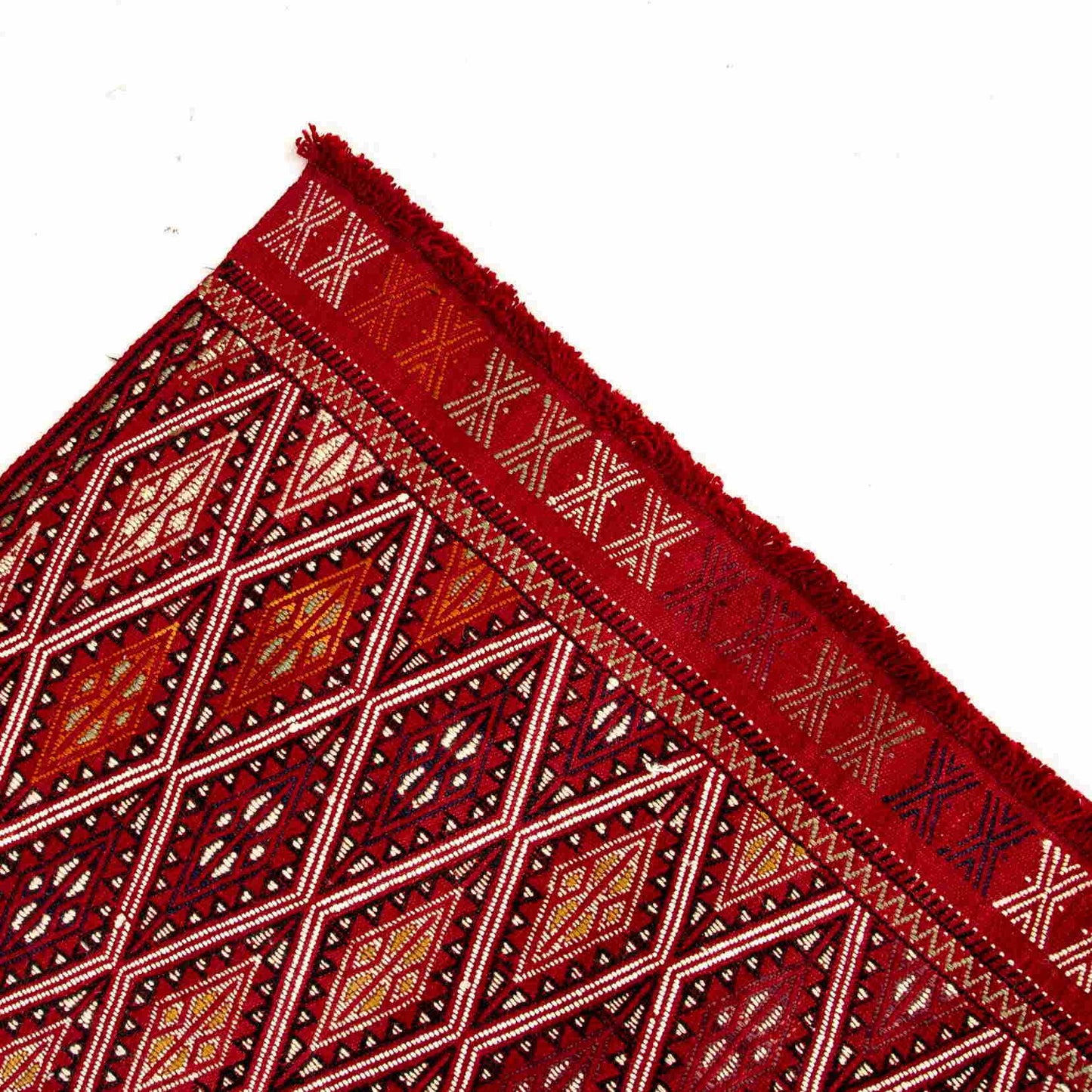 Oriental Kilim Cicim Handmade Wool On Wool 180 X 240 Cm - 5' 11'' X 7' 11'' Red C014 ER12