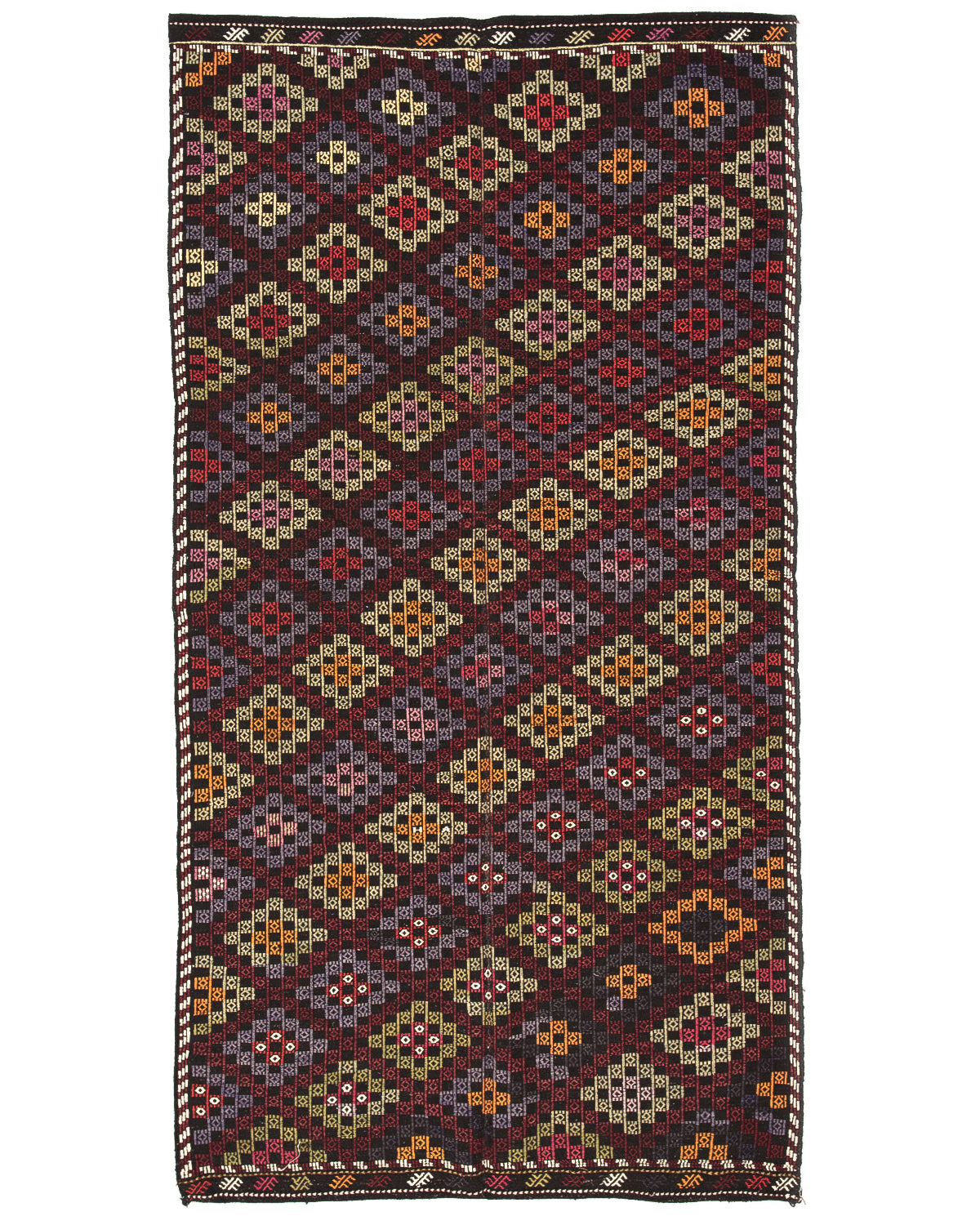 Kilim Tejido A Mano Cicim Lana Sobre Lana Auténtico Único Tradicional 180 X 328 Cm - 5' 11'' X 10' 10'' m2: 5,904