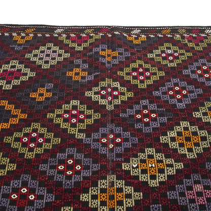 Kilim Tejido A Mano Cicim Lana Sobre Lana Auténtico Único Tradicional 180 X 328 Cm - 5' 11'' X 10' 10'' m2: 5,904