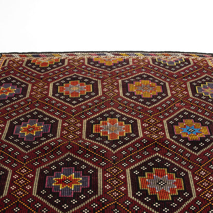 Oriental Kilim Cicim Handmade Wool On Wool 183 X 295 Cm - 6' 1'' X 9' 9'' Brown C005 ER12