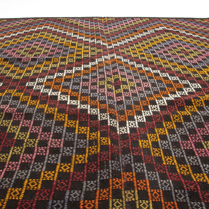 Oriental Kilim Cicim Handmade Wool On Wool 194 X 308 Cm - 6' 5'' X 10' 2'' Multicolor C016 ER23