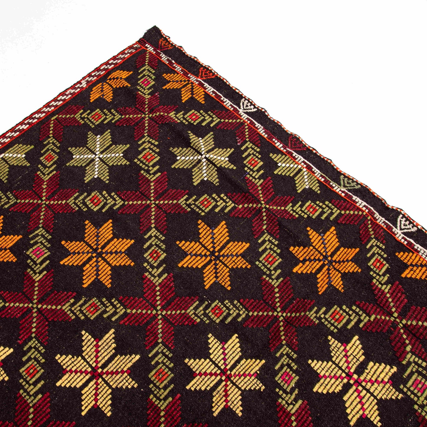 Oriental Kilim Cicim Handmade Wool On Wool 196 X 277 Cm - 6' 6'' X 9' 2'' Red C014 ER12