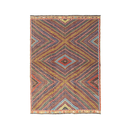 Tejido a mano Cicim Kilim Lana sobre lana Oriental Único 198 X 275 Cm - 6' 6'' X 9' 1'' m2: 5,445