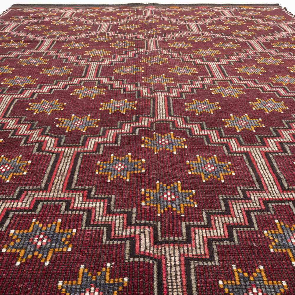 Kilim Tejido A Mano Cicim Lana Sobre Lana Original Oriental Auténtico 208 X 292 Cm - 6' 10'' X 9' 7'' m2: 6,0736