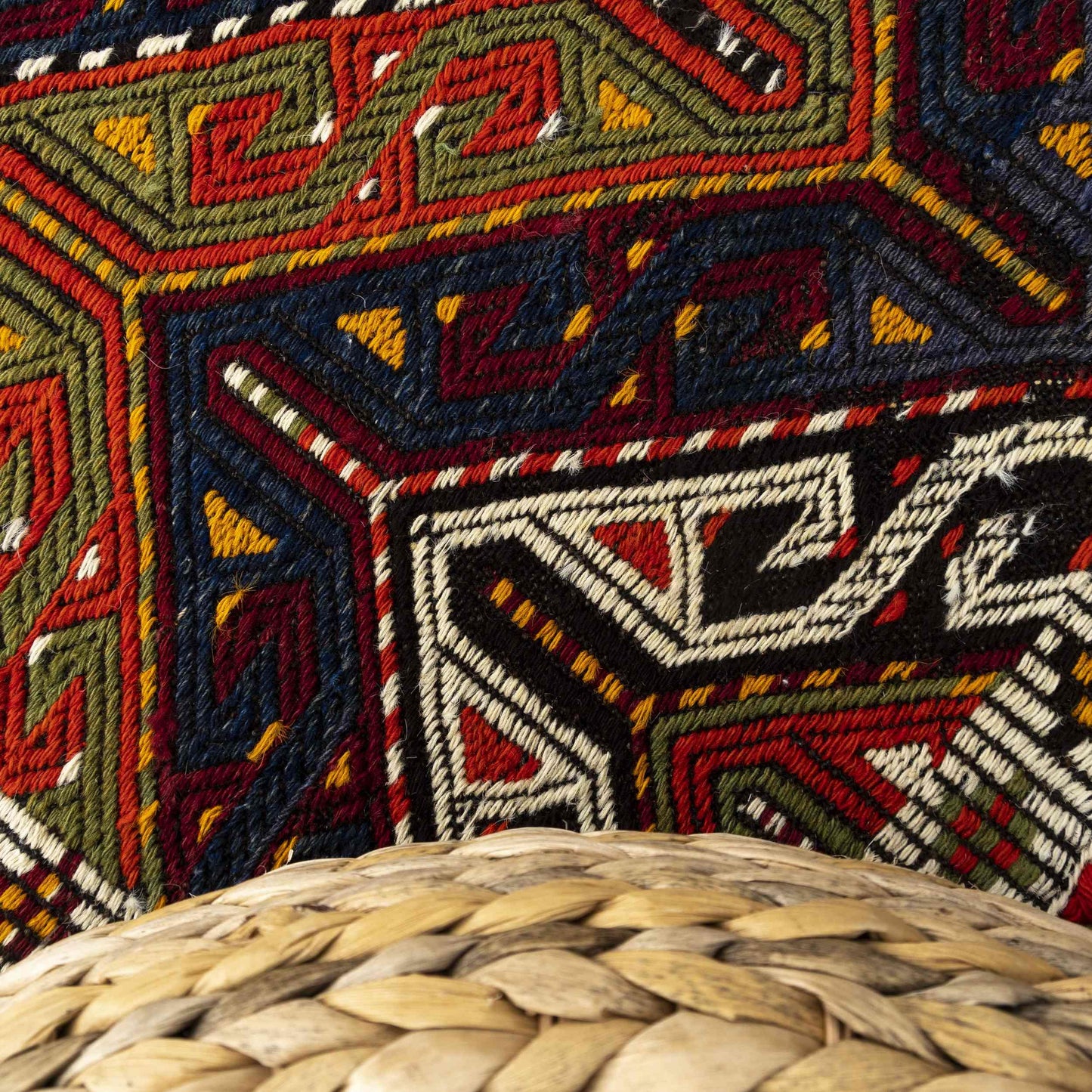 Oriental Kilim Cicim Handmade Wool On Wool 60 x 90 Cm - 2' x 3' Multicolor C016 ER01