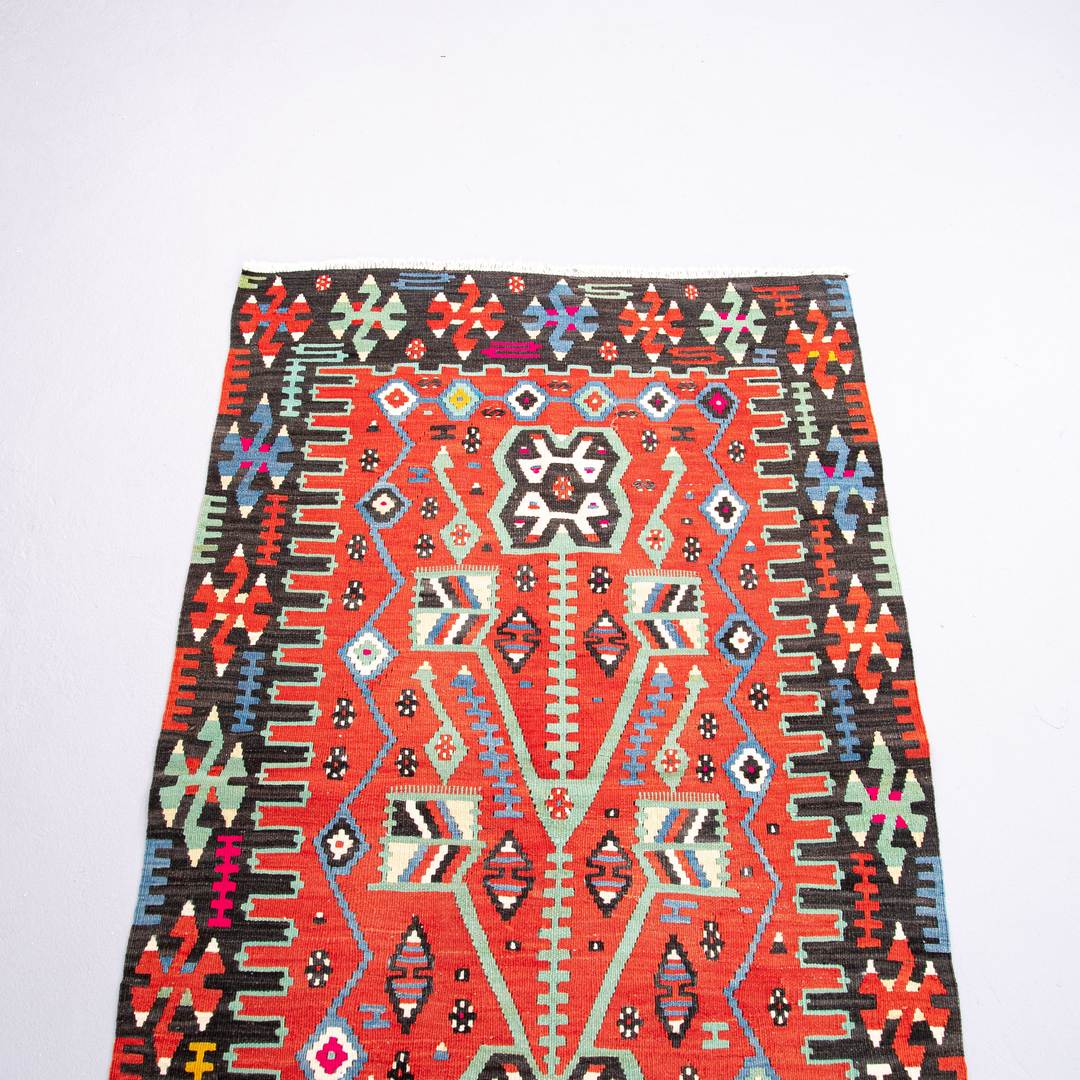 Oriental Kilim Eshme Handmade Wool On Wool 84 X 140 Cm - 2' 10'' X 4' 8'' Red C014 ER01