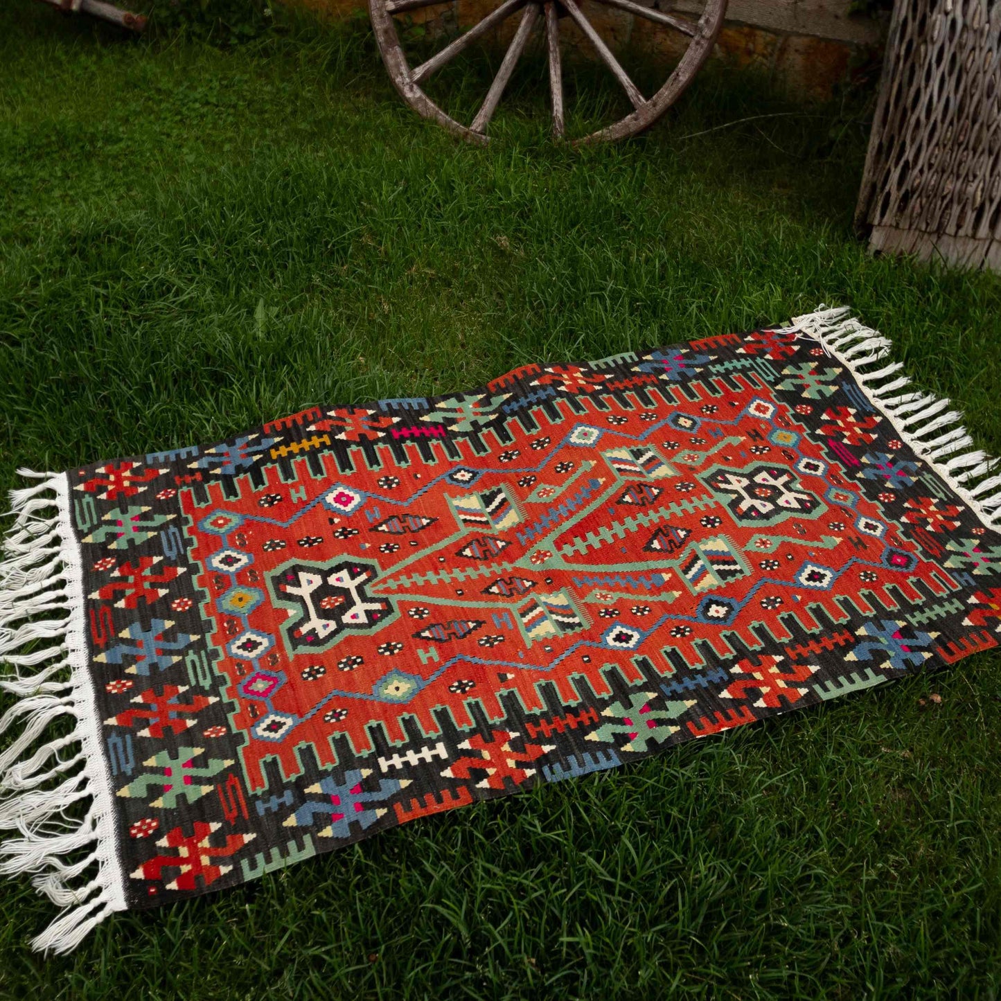 Oriental Kilim Eshme Handmade Wool On Wool 84 X 140 Cm - 2' 10'' X 4' 8'' Red C014 ER01