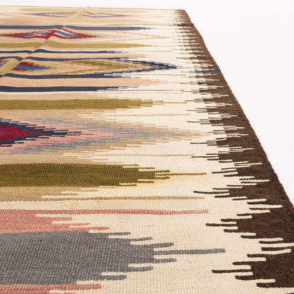 Auténtico Kilim Gocmen Lana hecha a mano sobre lana 125 X 260 Cm - 4' 2'' X 8' 7'' Amarillo C006 ER12