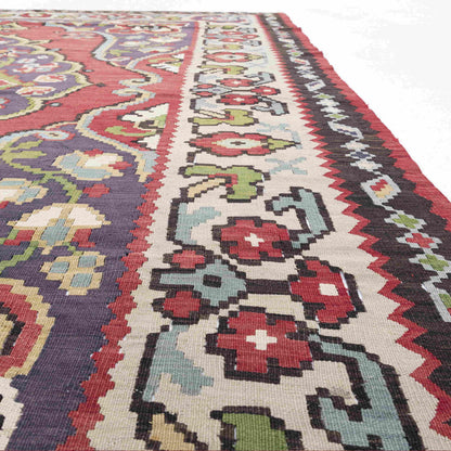 Gocmen Kilim Handmade Wool On Wool 240 X 284 Cm - 7' 11''X 9' 4'' Red C014 ER23