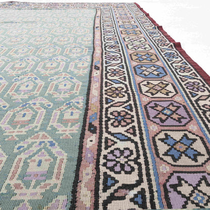 Kilim Gocmen Handmade Wool On Wool 256 X 277 Cm - 8' 5'' X 9' 2'' Green C015 ER23