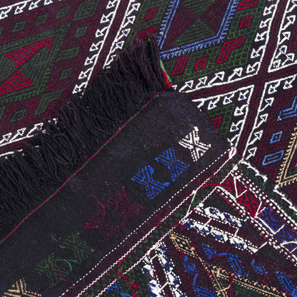 Oriental Kilim Konya Handmade Wool On Wool 178 x 240 Cm - 5' 11'' x 7' 11'' Black C002 ER12