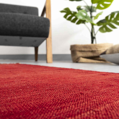 Oriental Kilim Perde Handmade Wool On Wool 60 x 90 Cm - 2' x 3' Red C014 ER01