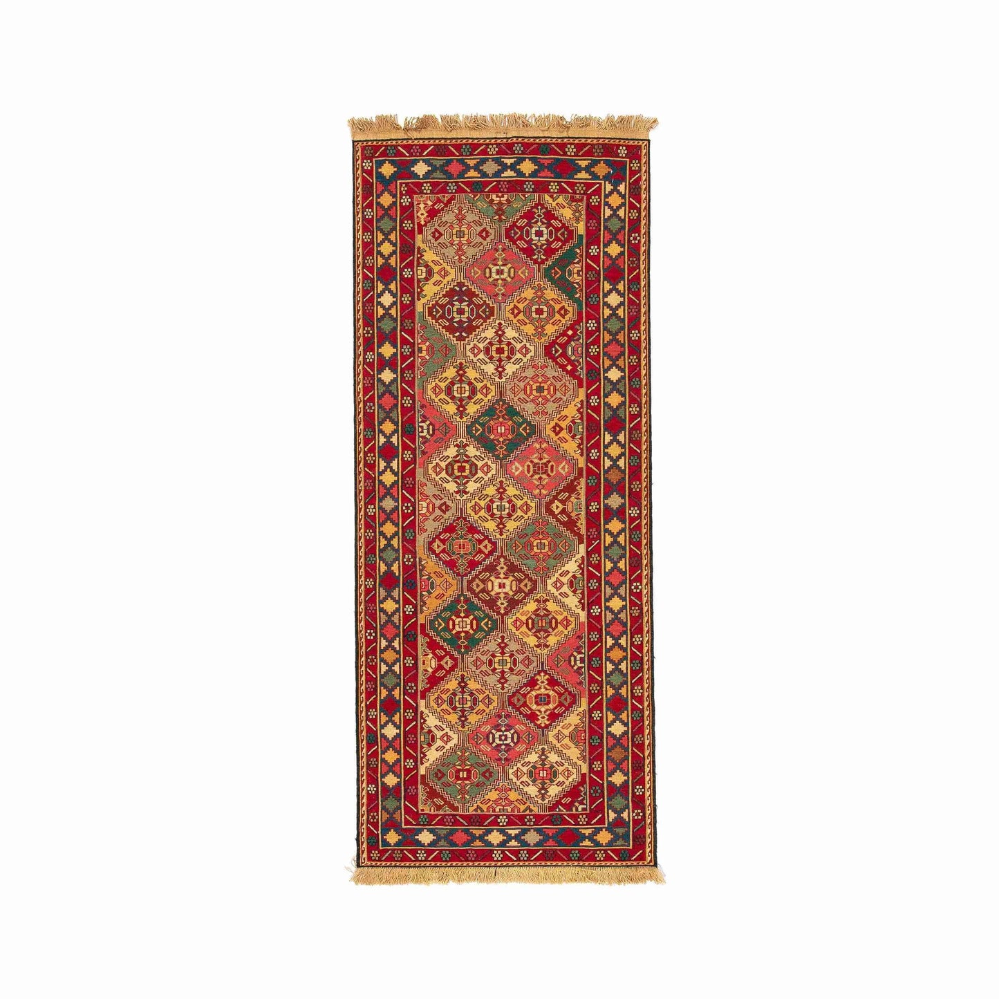 Oriental Kilim Rahrah Handmade Wool On Wool 79 X 194 Cm - 2' 7'' X 6' 4'' Red C014