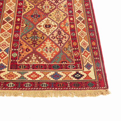 Oriental Kilim Rahrah Handmade Wool On Wool 80 X 197 Cm - 2' 7'' X 6' 6'' Red C014