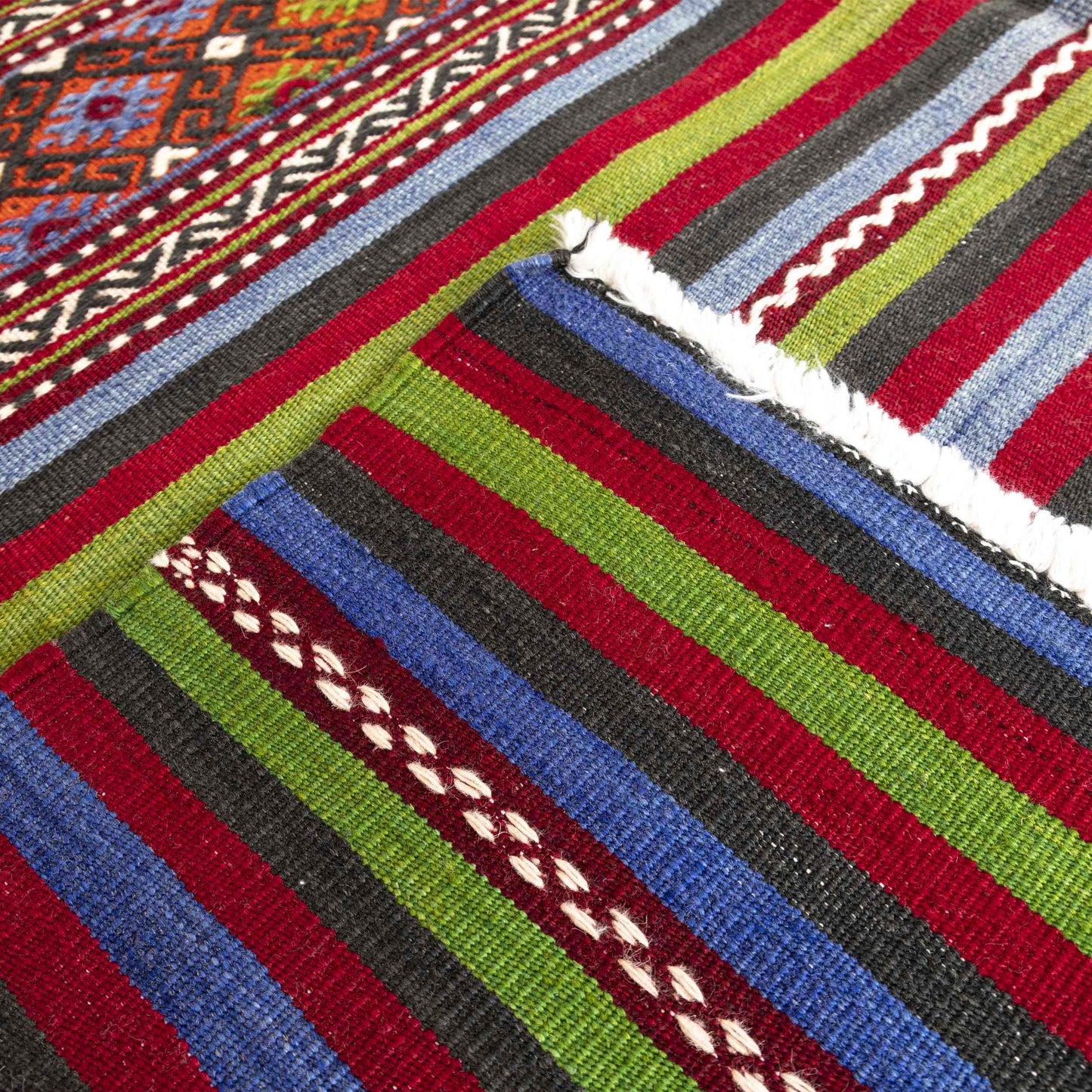 Oriental Kilim Sincan Handmade Wool On Wool 218 x 302 Cm - 7' 2'' x 9' 11'' Multicolor C016 ER23