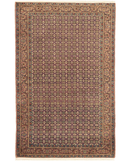 Oriental Rug Anatolian Hand Knotted Wool On Cotton 116 X 182 Cm - 3' 10'' X 6' Brown C005 ER01