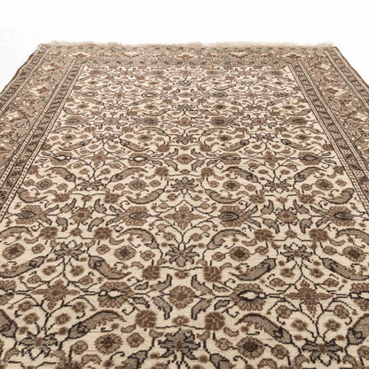 Oriental Rug Anatolian Hand Knotted Wool On Cotton 120 X 171 Cm - 4' X 5' 8'' Brown C005 ER01