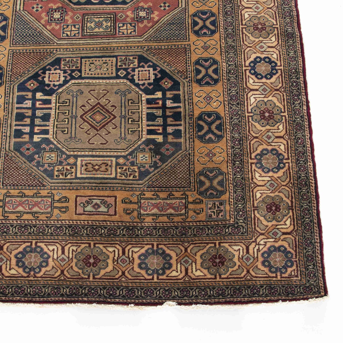 Oriental Rug Anatolian Hand Knotted Wool On Cotton 120 X 187 Cm - 4' X 6' 2'' Brown C005 ER01