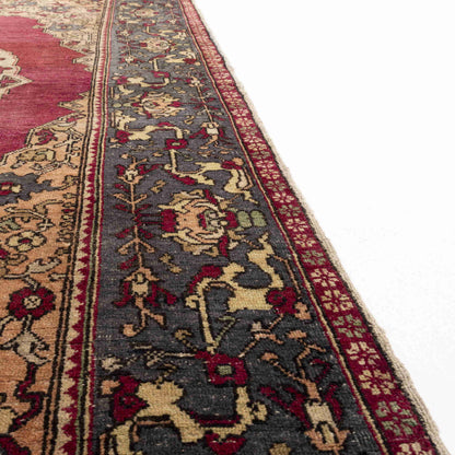 Oriental Rug Anatolian Hand Knotted Wool On Cotton 132 X 185 Cm - 4' 4'' X 6' 1'' Red C014 ER01