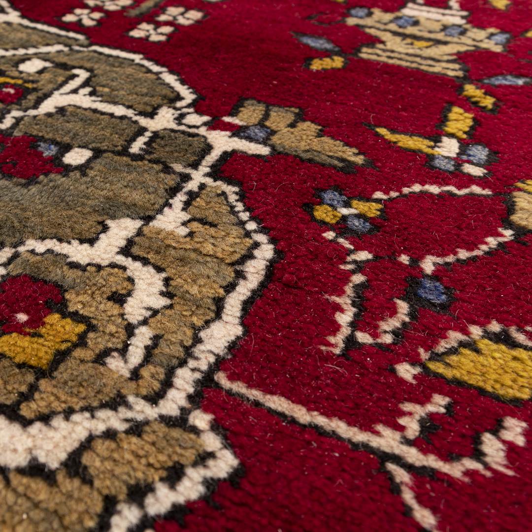 Oriental Rug Anatolian Hand Knotted Wool On Cotton 148 X 297 Cm - 4' 11'' X 9' 9'' Burgundy C021 ER12